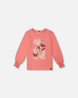 T-Shirt With Long Puffy Sleeves Pink Cinnamon-0