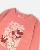T-Shirt With Long Puffy Sleeves Pink Cinnamon-4