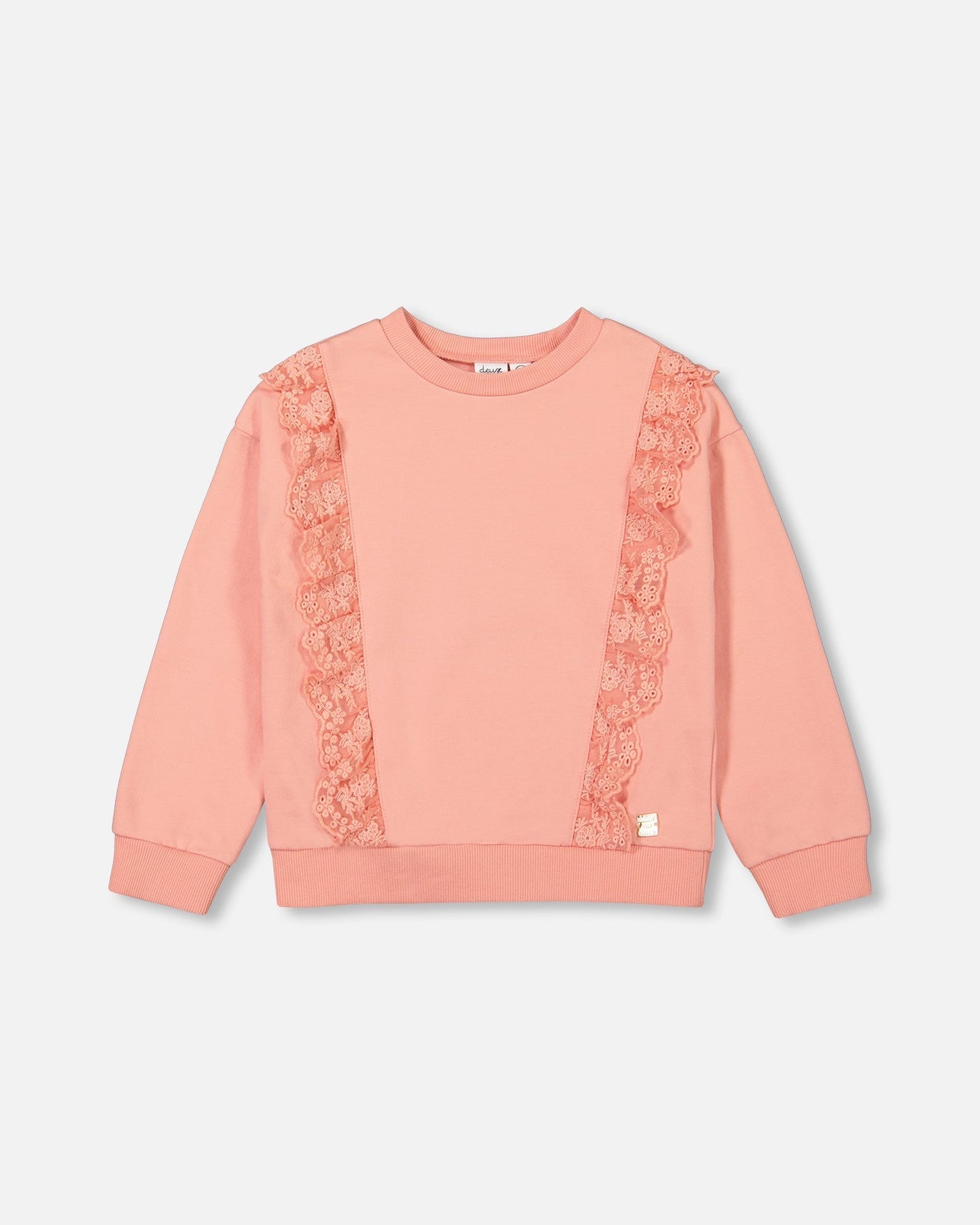 Sweatshirt With Frills Misty Rose-0