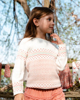 Jacquard Knit Sweater Off White-1