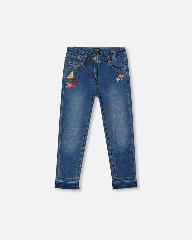 Denim Jeans With Embroidery-0