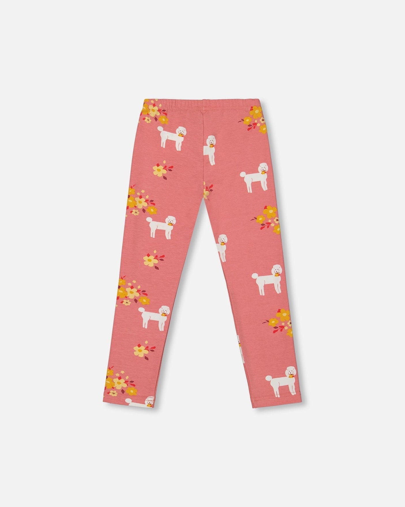 Printed Leggings Pink Poodle-2