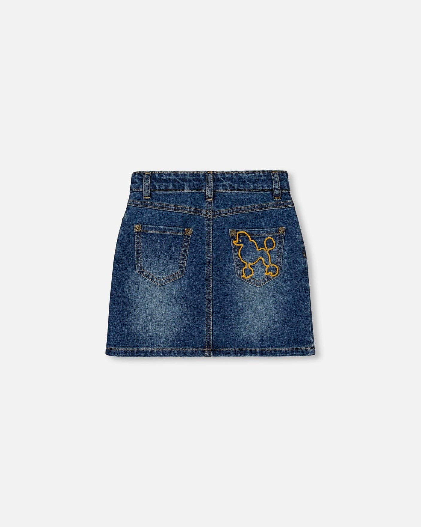 Denim Skirt With Embroidery-3
