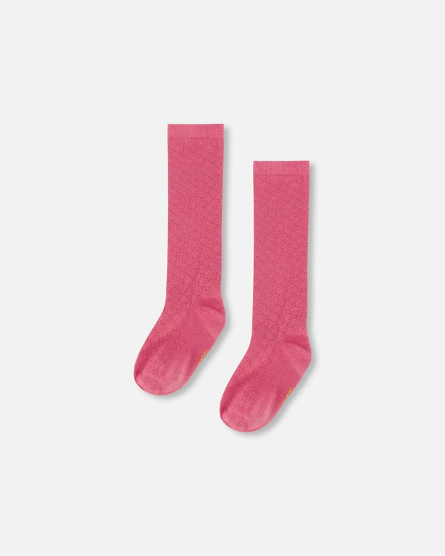 Pink Jacquard Socks-0