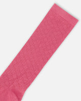 Pink Jacquard Socks-2