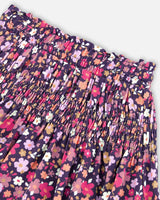 Printed Woven Skirt Dark Navy Ditsy Flowers-3