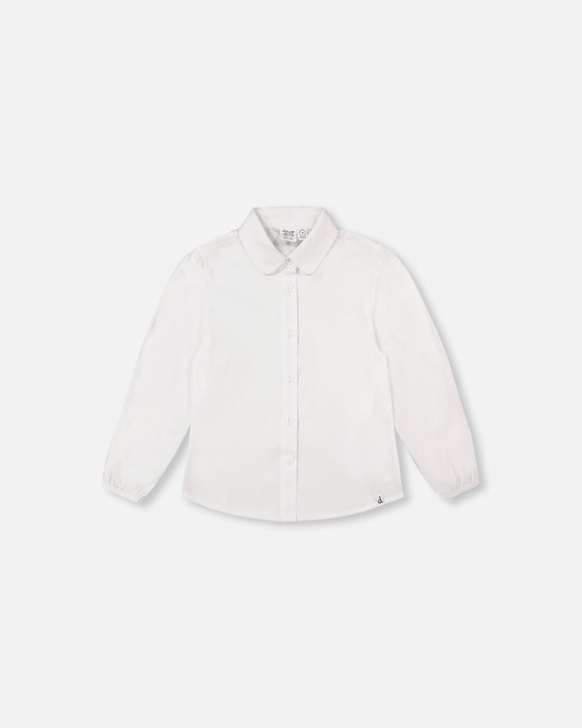Long Sleeve Flowing Shirt White-0