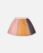 Gradient Chiffon Pleated Skirt Pink And Gold-0