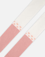 Tights Pink And Off White-3