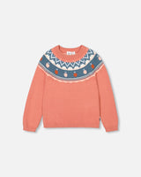 Icelandic Knitted Sweater Terra Cotta-0