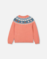 Icelandic Knitted Sweater Terra Cotta-3