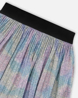 Printed Skirt Metallic Tie Dye-4