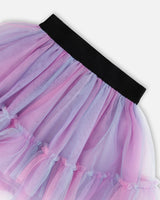 Rainbow Tulle Skirt Colorful-4