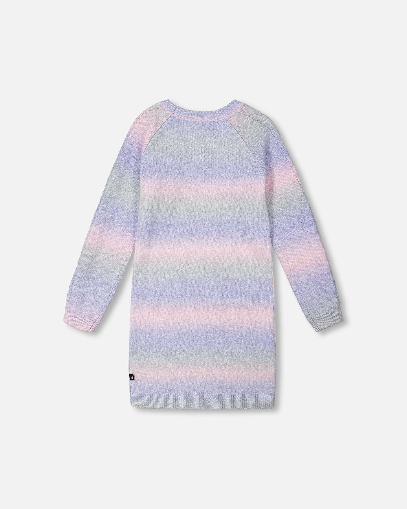 Gradient Knitted Sweater Dress Lilac-2