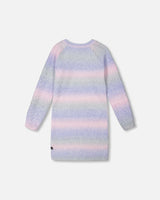 Gradient Knitted Sweater Dress Lilac-2