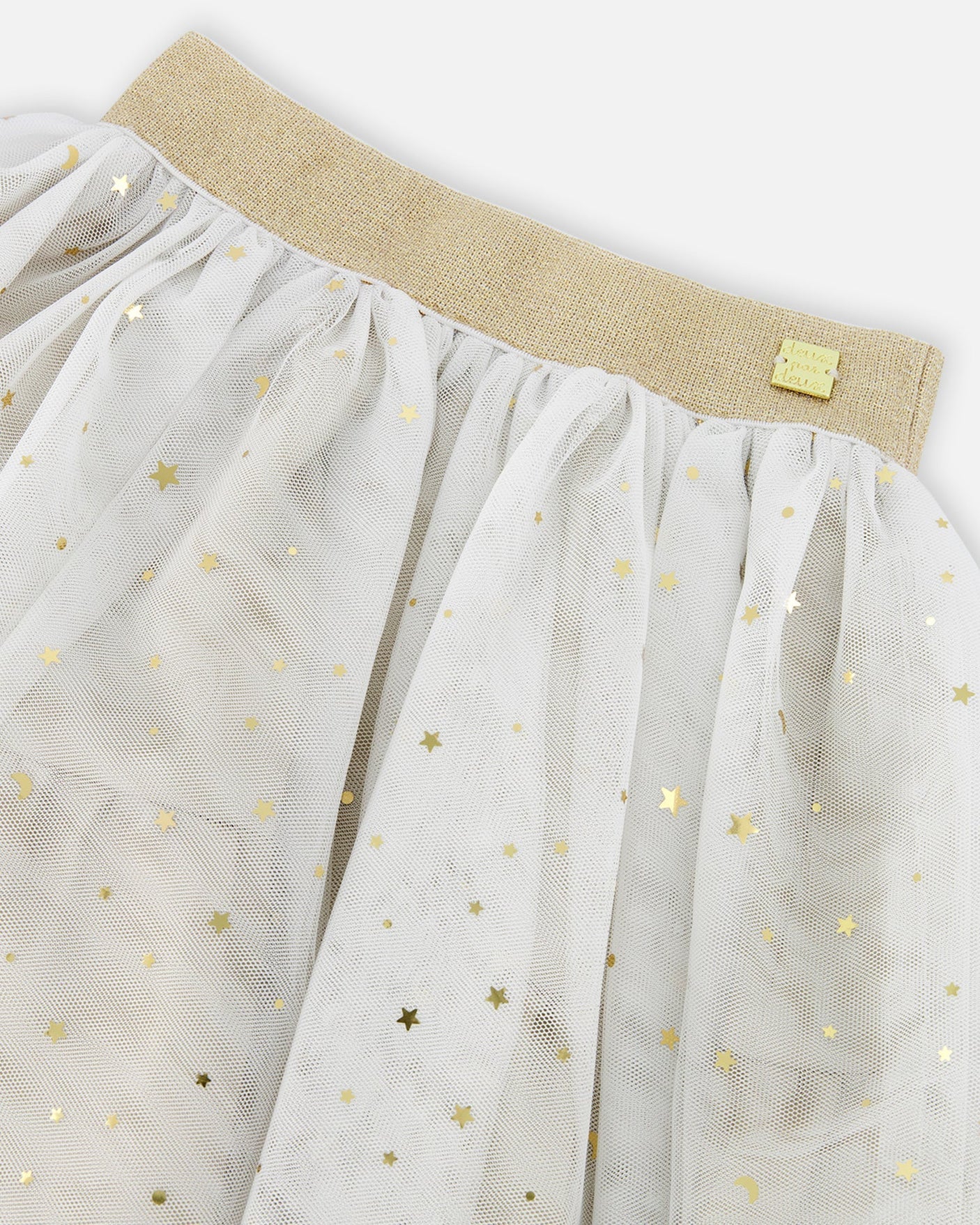 Glittering Tulle Skirt Off White-4
