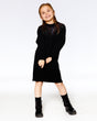 Black Knitted Dress With Sequins-1