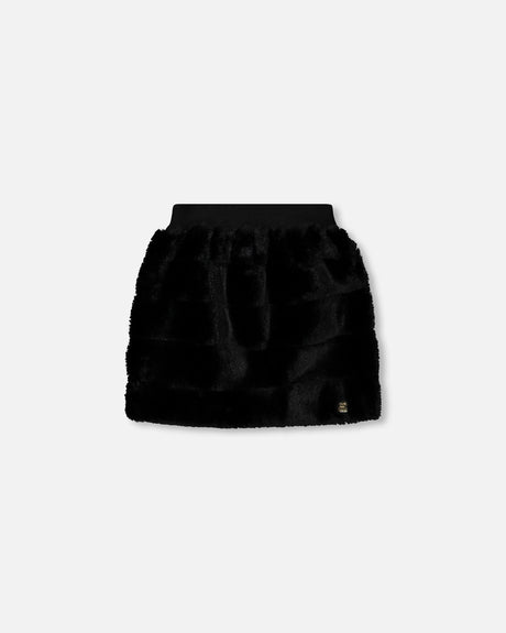 Faux Fur Skirt Black-0