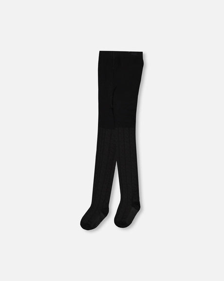 Cable Tights Black-1