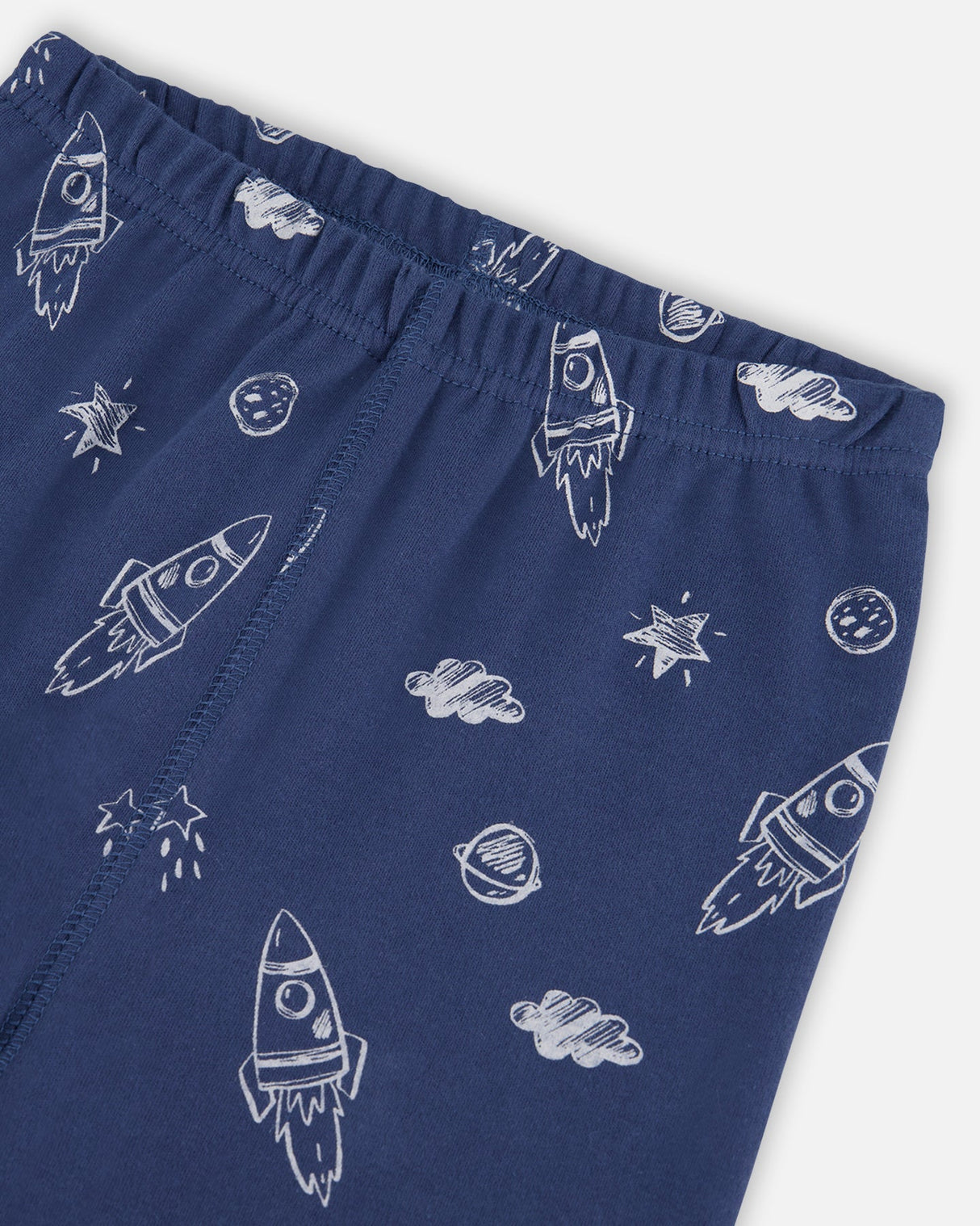 Organic Cotton Two Piece Pajama Set Navy Space Ranger Print-5