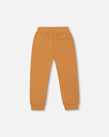 Fleece Sweatpants With Pockets Caramel-2
