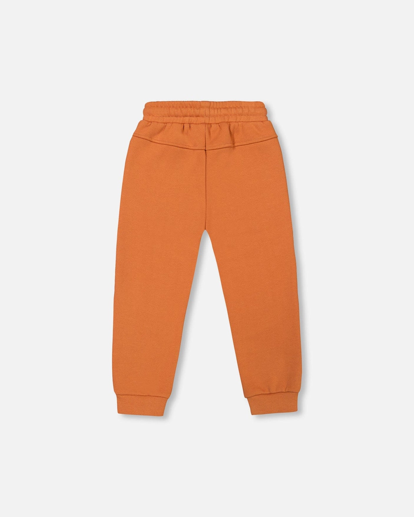Fleece Sweatpants With Zipper Pockets Brown-Orange-2
