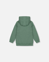Brushed Jersey Hooded Top Ivy Green-2
