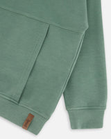 Brushed Jersey Hooded Top Ivy Green-3