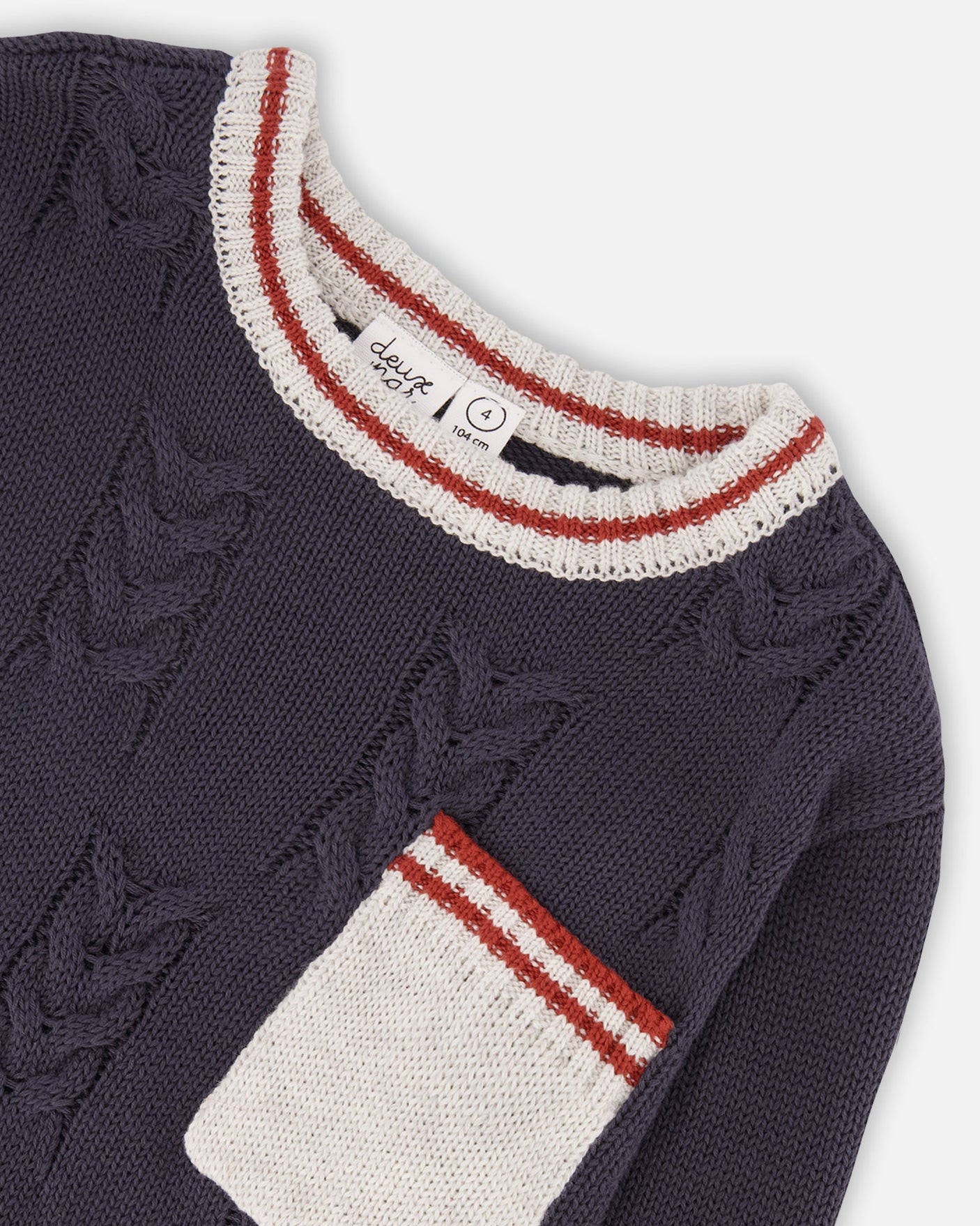 Knitted Sweater With Pocket Dark Navy-3