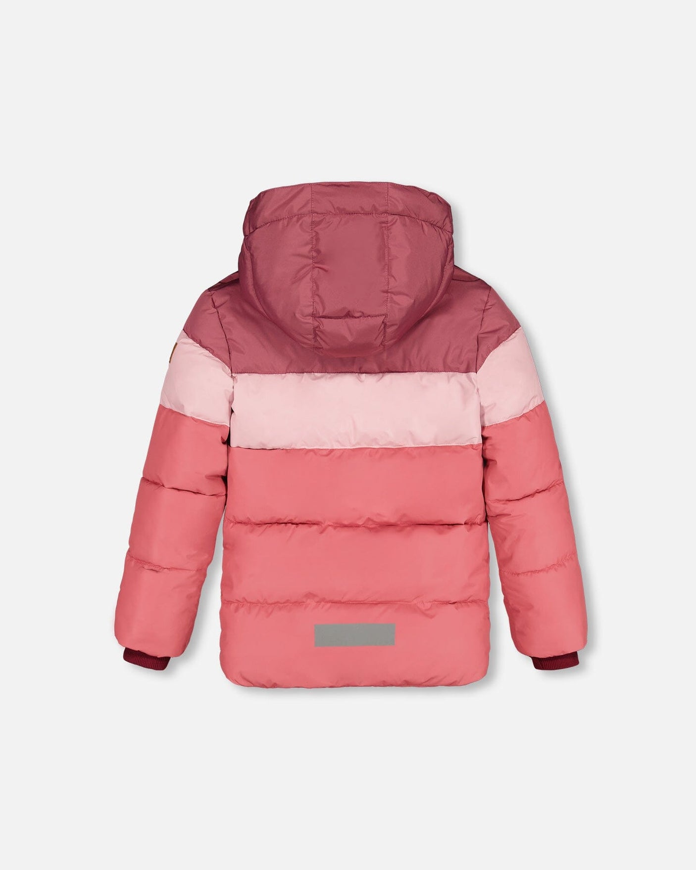 Puffy Jacket Pink And Plum Color Block-2