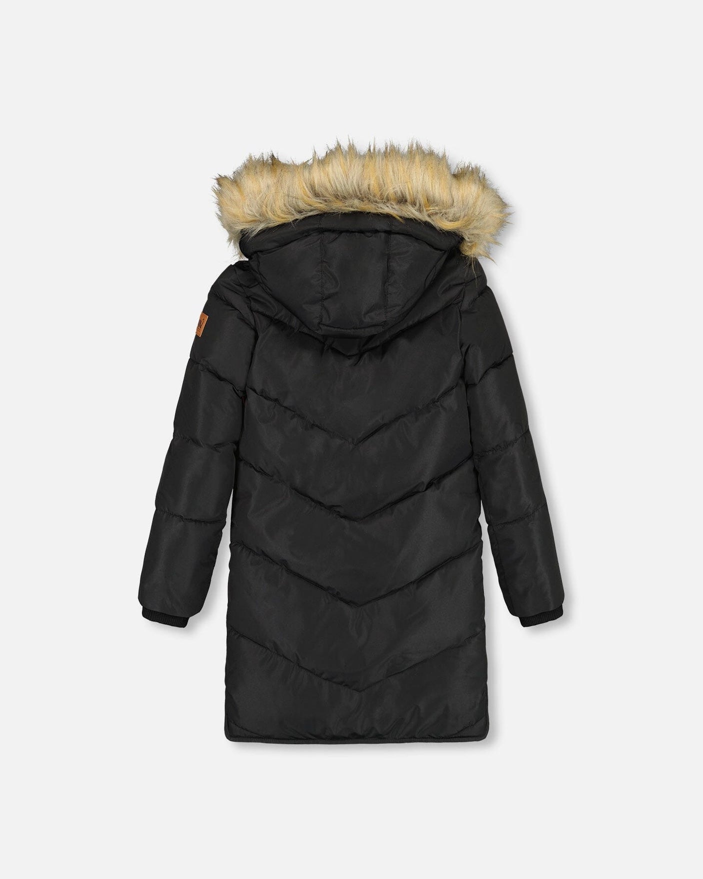 Puffy Long Coat Black-2