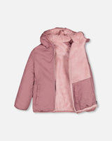Transition Reversible Sherpa And Nylon Jacket Old Pink-3