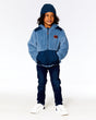 Transition Reversible Sherpa And Nylon Jacket Teal Blue-1