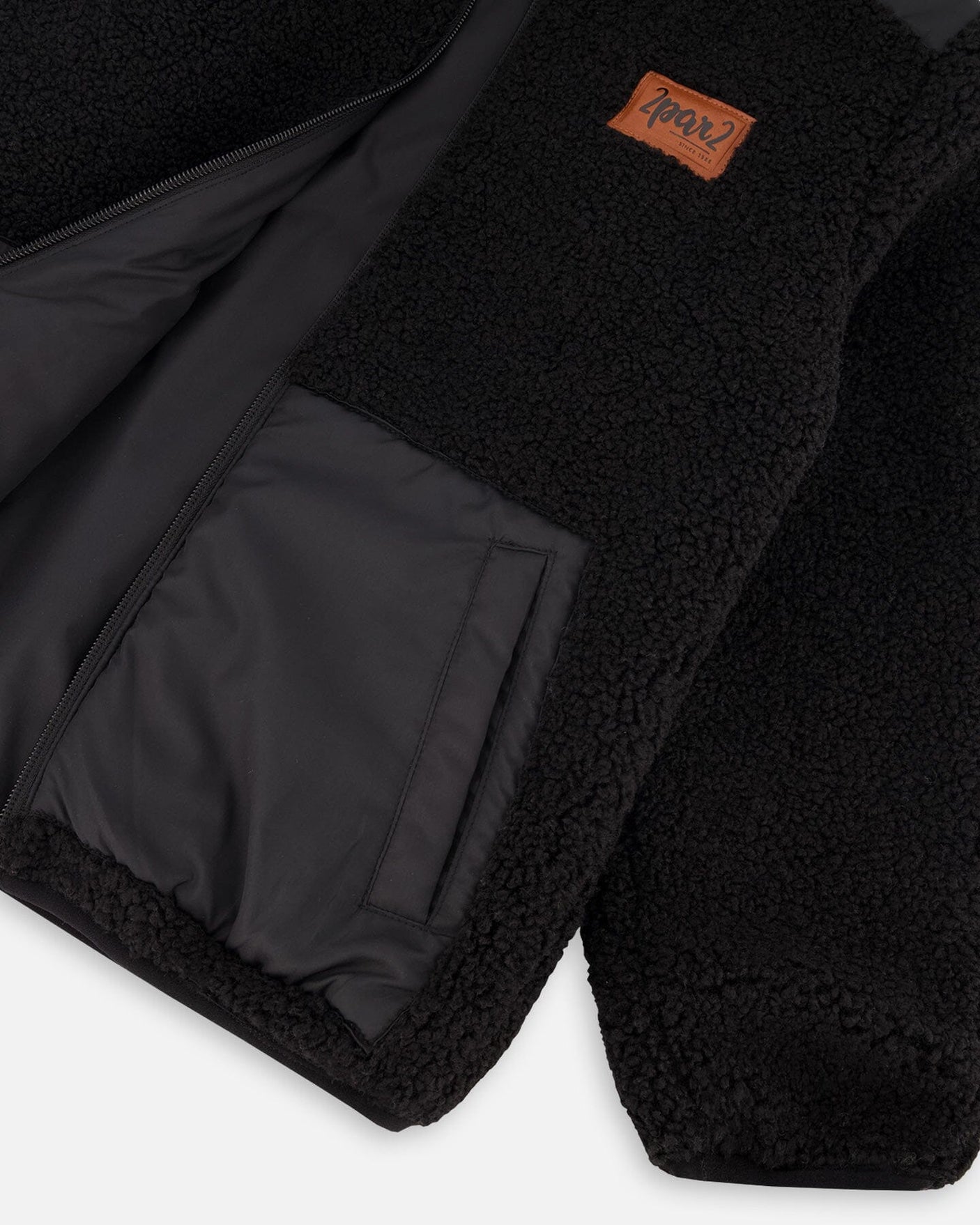 Transition Reversible Sherpa And Nylon Jacket Black-5