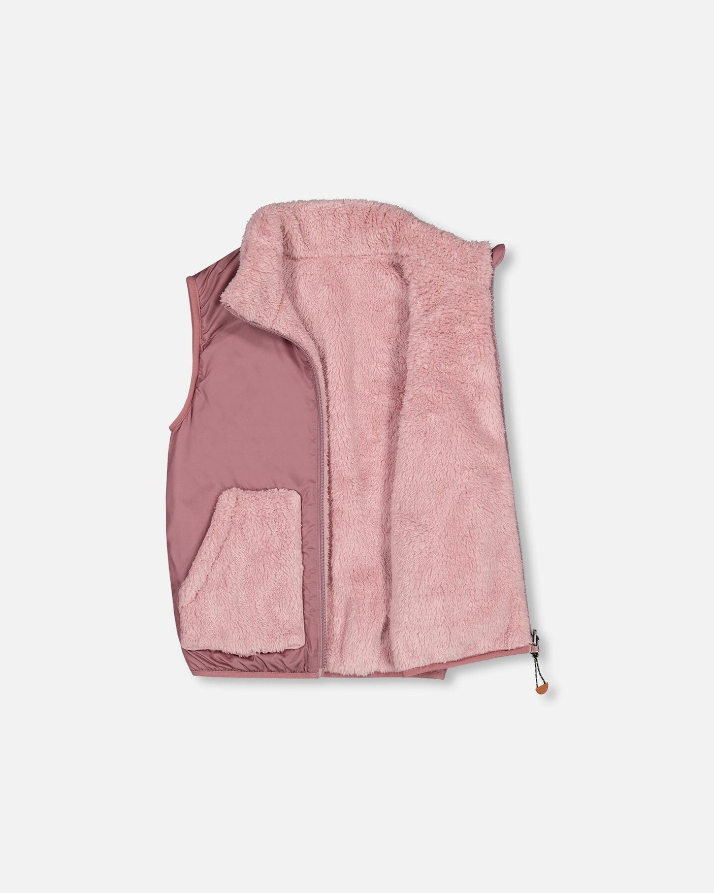 Reversible Sleeveless Jacket Old Pink-3