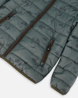 Quilted Transition Jacket Green-5