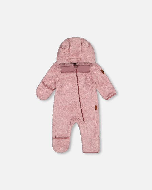 Baby Mid-Season Sherpa One Piece Old Pink-0