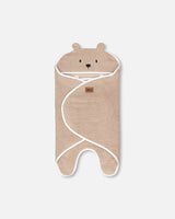 Baby Cocoon Blanket Brown Teddy Bear-0