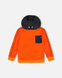 Athletic French Terry Hoodie Neon Orange-0
