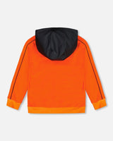 Athletic French Terry Hoodie Neon Orange-1