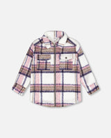 Plaid Overshirt Off White, Pink And Purple-0
