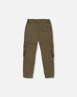 Stretch Twill Jogger Pants With Cargo Pockets Grape Leaf-3
