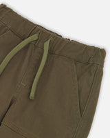 Stretch Twill Jogger Pants With Cargo Pockets Grape Leaf-4