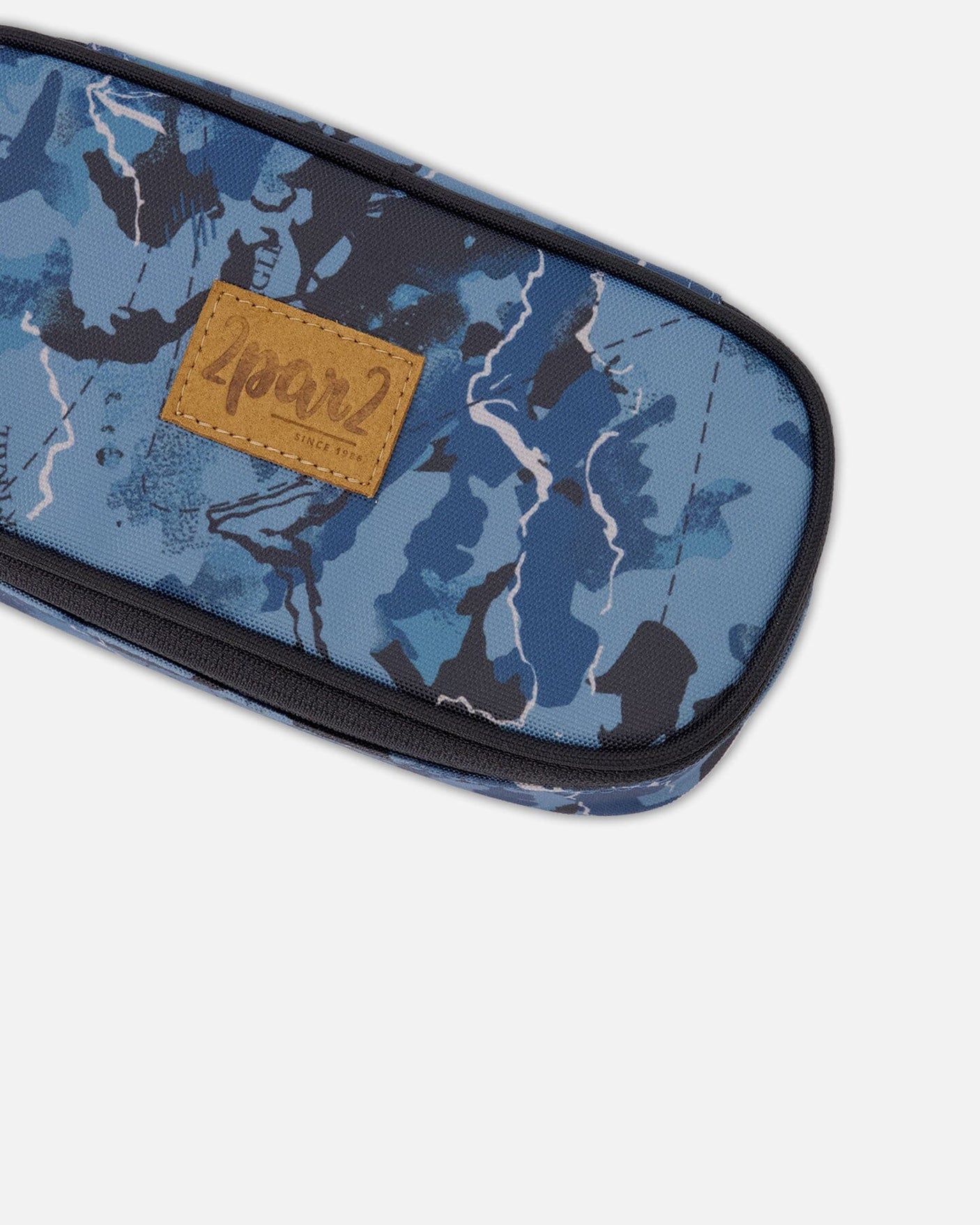 Pencil Case Blue And Black Cartography Print-4