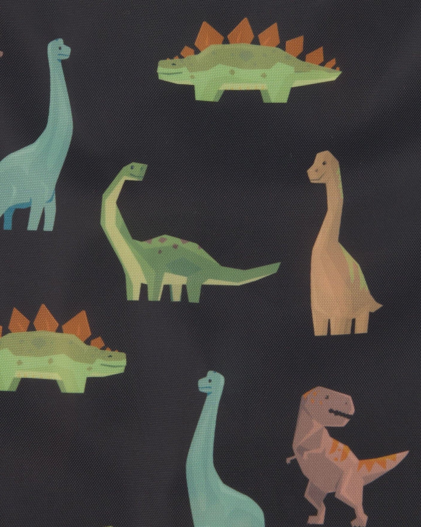 School Apron Black With Dinosaurs Print-5