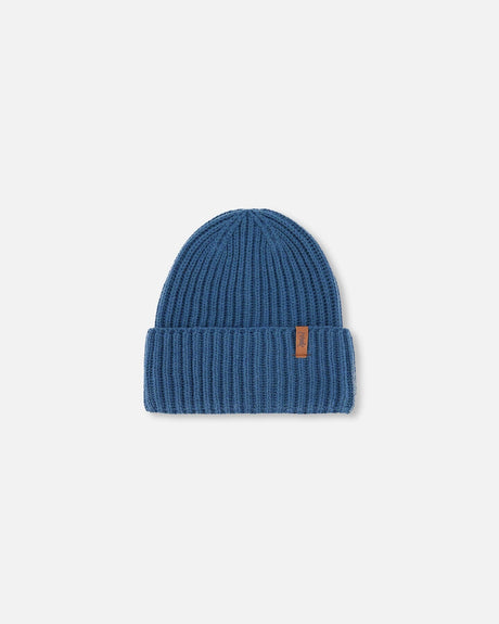 Knit Hat Teal Blue-0