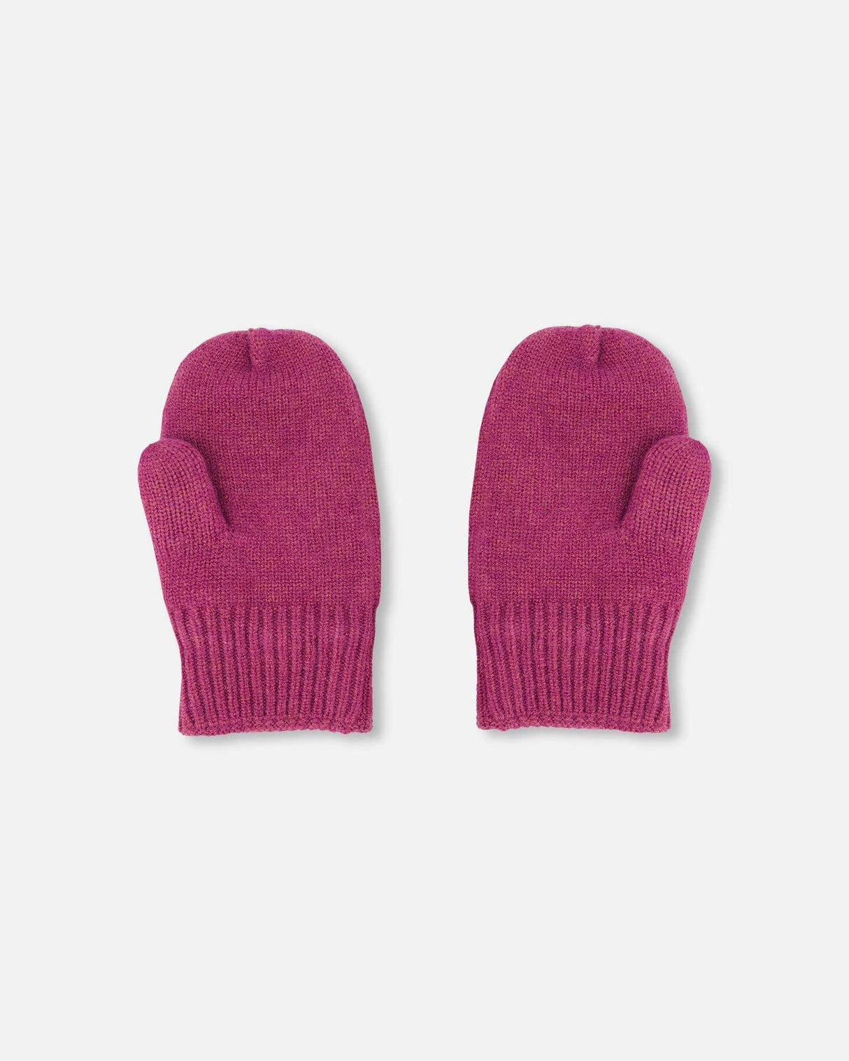 Knitted Mittens Burgundy-1