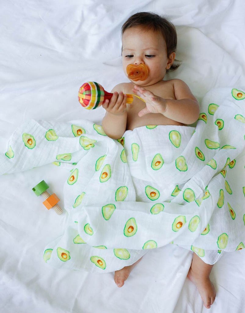 ORGANIC SWADDLE SET - FIRST FOODS (Avocado + Carrot)-6