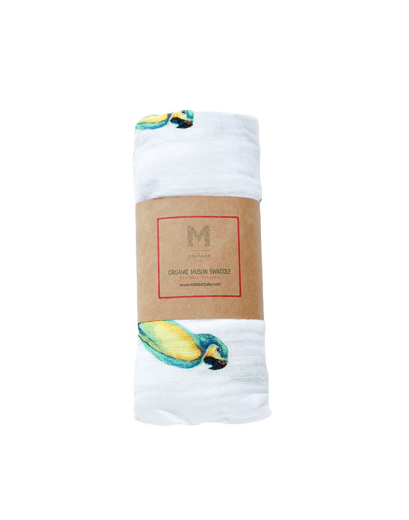 ORGANIC SWADDLE - PARROT-6