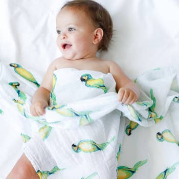 ORGANIC SWADDLE - PARROT-4